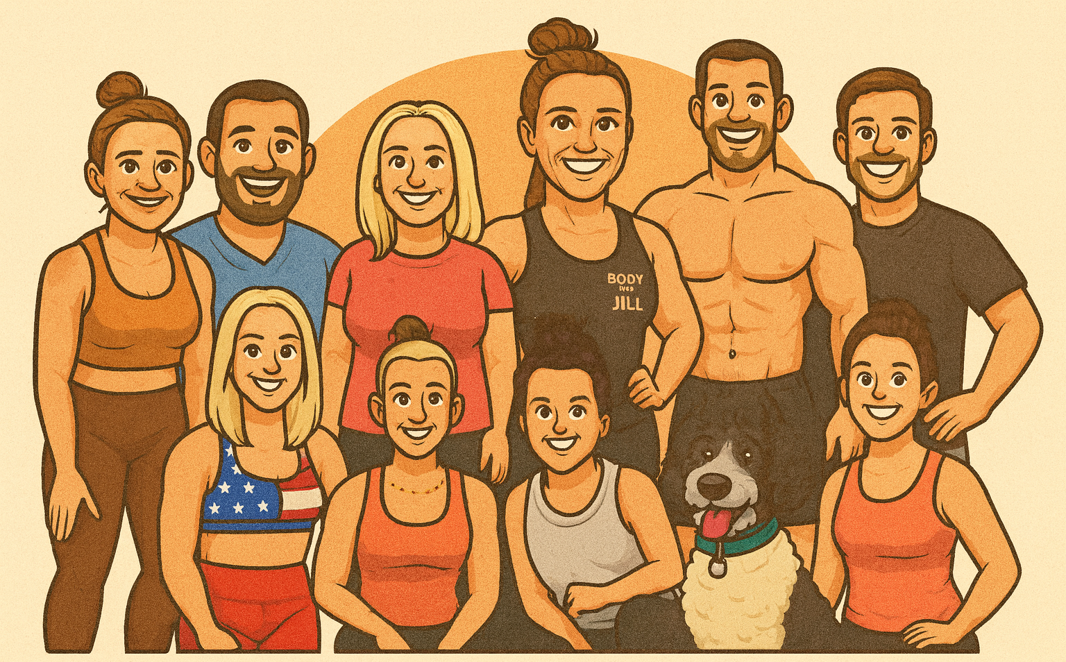 Group mascot illustration